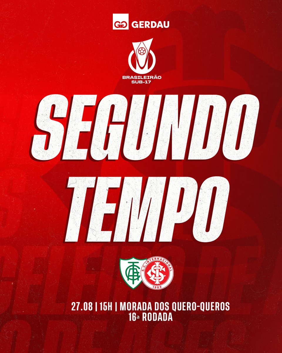 Celeiro_Ases's tweet image. #Sub17 | #AMExINT | 1-1 | 2T | 0’ - RECOMEÇAAAA O JOGO! PRA CIMA, COLORADO! #VamosCeleiro 🇦🇹