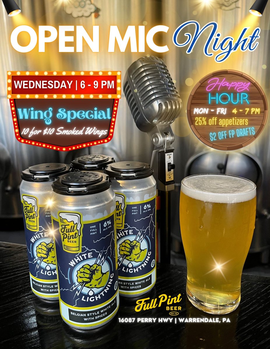 It's Open Mic Night! Get your guitar and come on down!