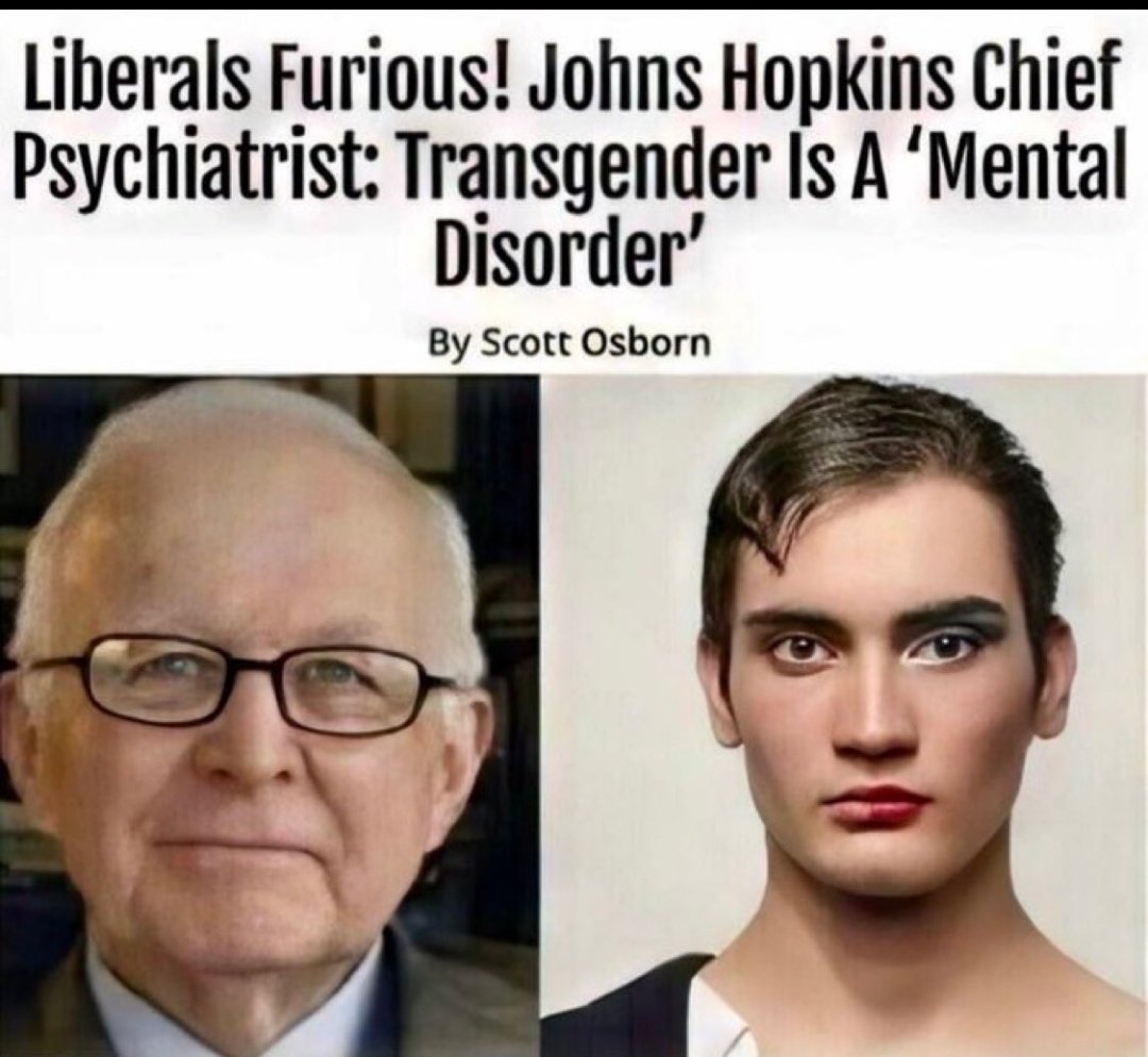 <a href="/MattWalshBlog/">Matt Walsh</a> A man who thinks he is a woman has LOST TOUCH WITH REALITY.

Transgenderism is one of the biggest red flags for insanity, in this regard.