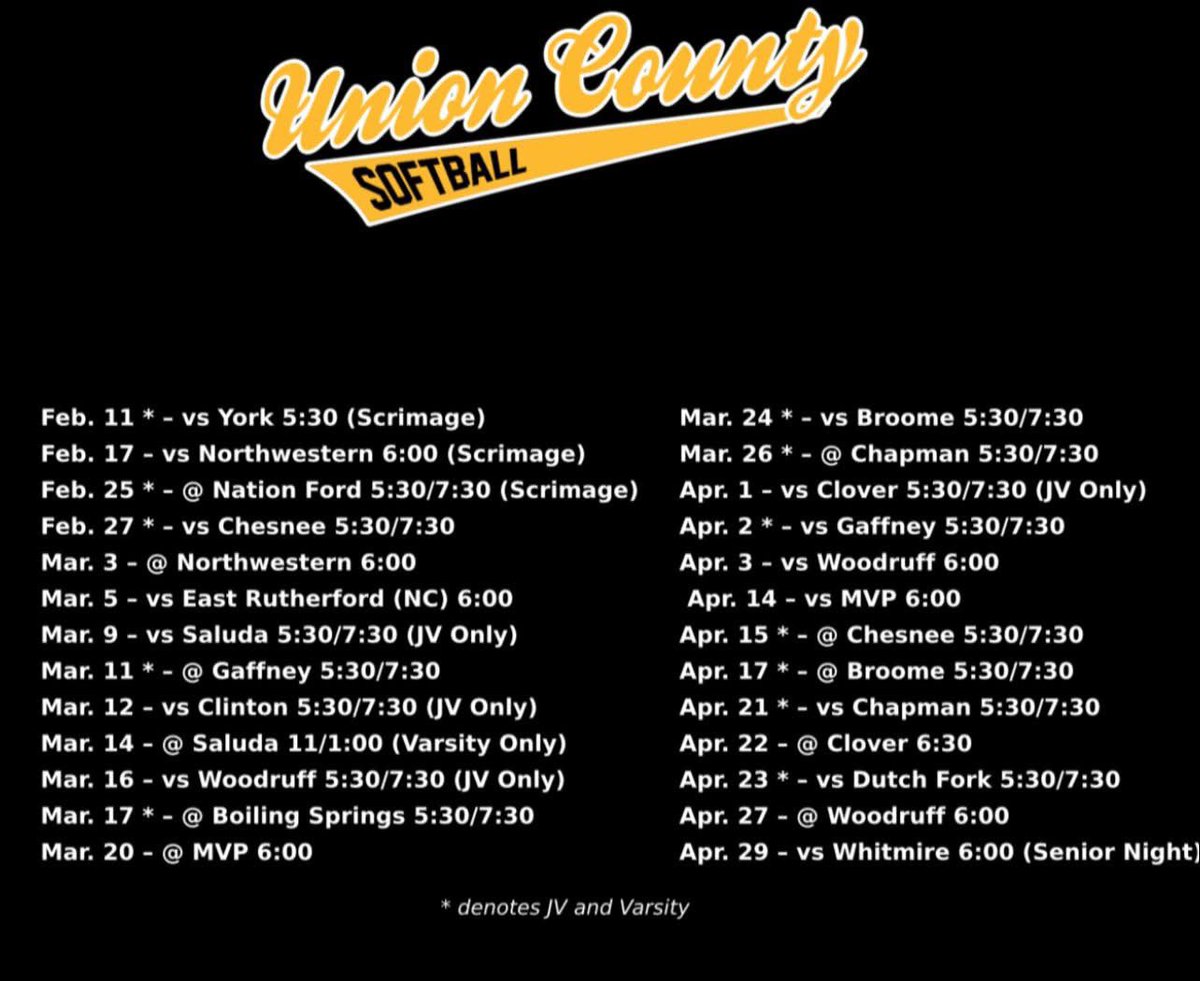 Union County Softball tweet media