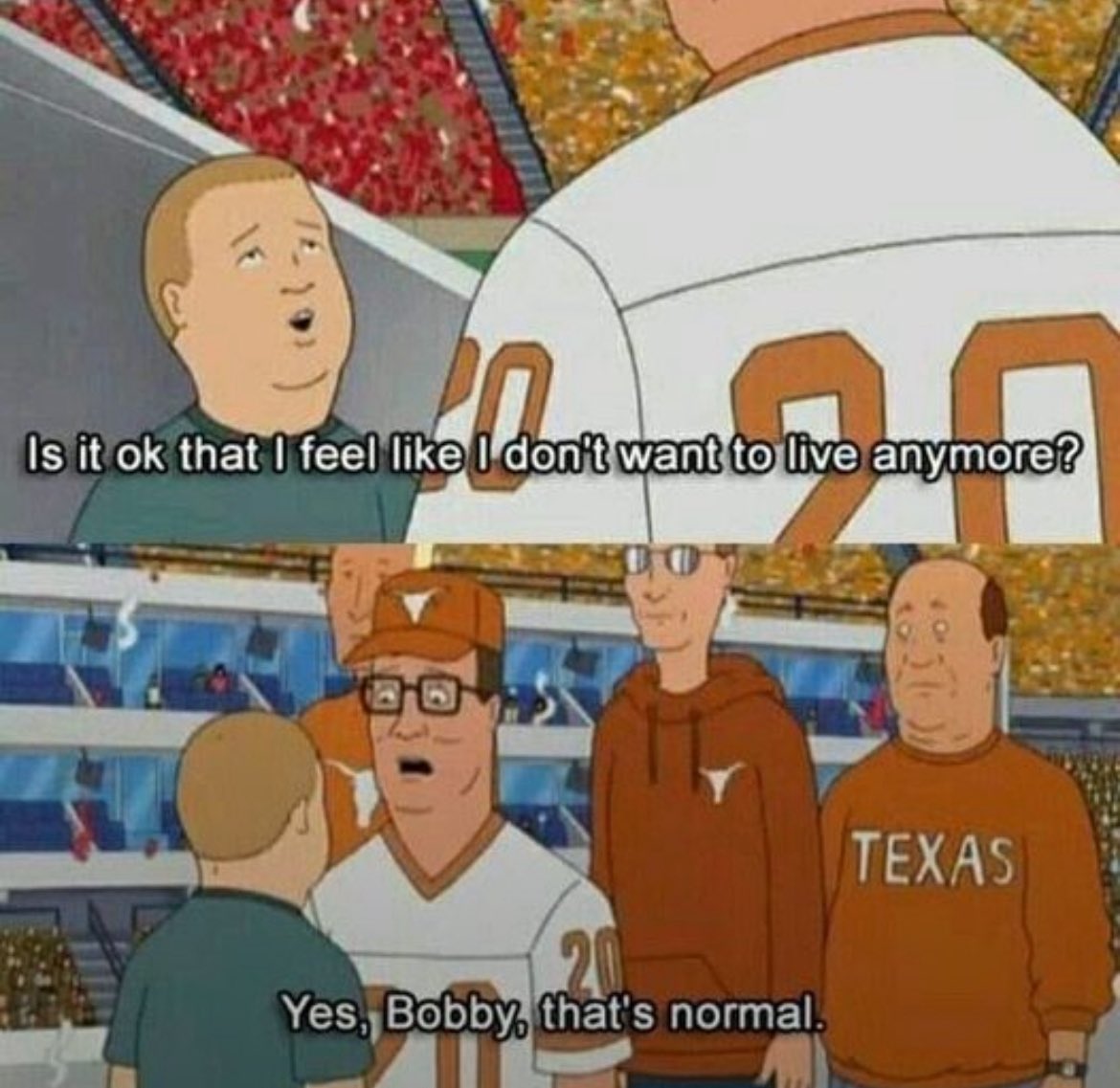 Texas lost to Ohio in the Civil War,
Texas lost to Ohio in the Cotton Bowl, 
Everything’s bigger in Texas, especially their L’s. 
Bucks by a Billi #HornsDown