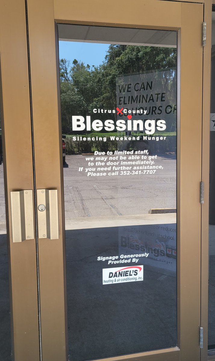 👀 Spot something new? Our shiny new sign is up—thanks to Daniels Heating &amp; Air for donating and Wrap Pro in Crystal River for the install! 🍊💛 #FeedTheKids