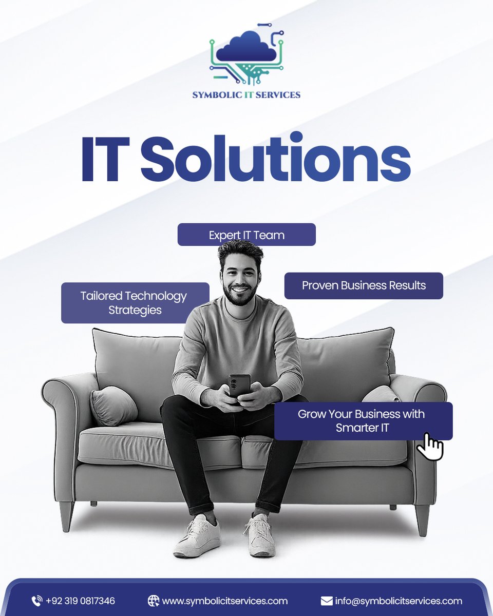 symbolic_it_svc's tweet image. Smarter IT. Stronger Results. Symbolic IT Services empowers businesses with tailored strategies, expert teams &amp;amp; proven success.
Get in touch with us today.
symbolicitservices.com
info@symbolicitservices.com
#ITSolutions #SymbolicIT #TechSupport #BusinessGrowth #CloudServices