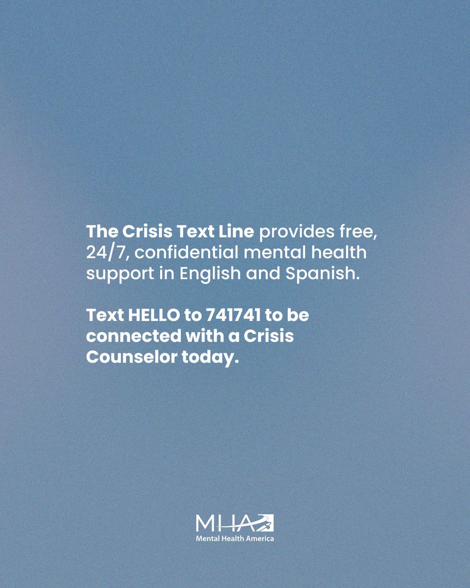 MentalHealthAm's tweet image. We are deeply saddened by the tragedy at the Annunciation Catholic School in Minneapolis. Our hearts go out to the victims, their loved ones, first responders, and everyone impacted. 

Help is available. Text HELLO to 741741 to be connected with a Crisis Counselor today.