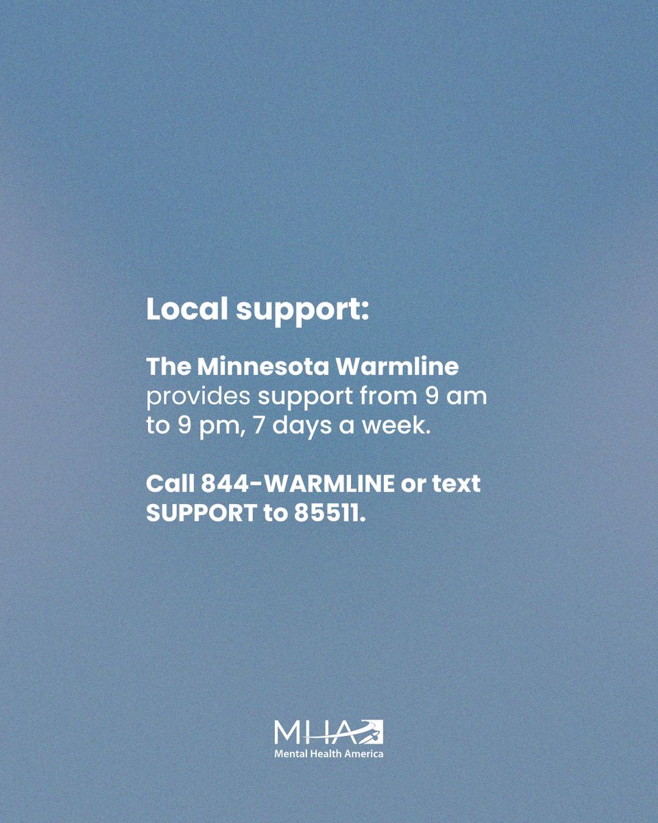 MentalHealthAm's tweet image. We are deeply saddened by the tragedy at the Annunciation Catholic School in Minneapolis. Our hearts go out to the victims, their loved ones, first responders, and everyone impacted. 

Help is available. Text HELLO to 741741 to be connected with a Crisis Counselor today.