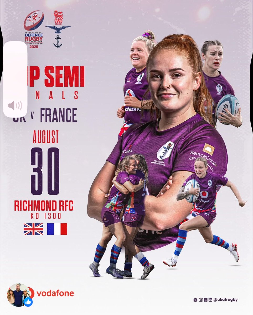 If, you are in the Richmond area
on Saturday.   A huge showdown.  Come along and support our girls 😎⚓️🏉

#IDRC 
#DefenceRugby