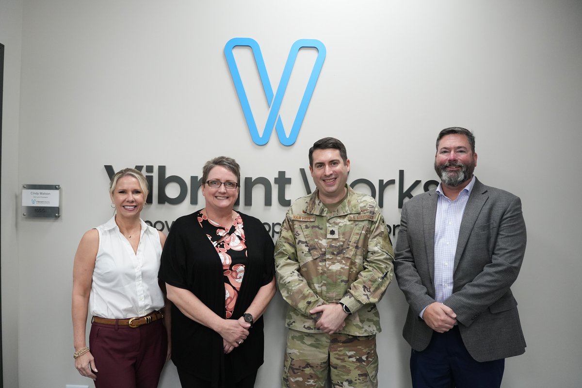 A big thank you to Lt. Col. Andrew Van Hise and Tasha Carroll from the 90th Cyberspace Operations Squadron for stopping by today to learn more about our mission and the services we provide. We appreciate your support!

#VibrantWorks