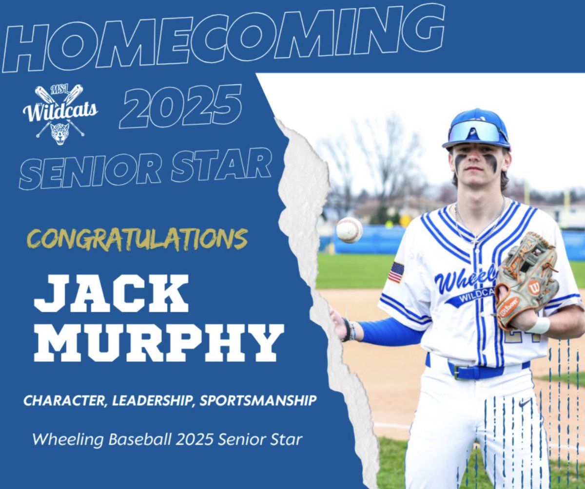 Congratulations to our 2025 Homecoming Senior Star Jack Murphy! 

Jack a three sport athlete (Golf, Basketball, Baseball) does an excellent job of representing Wheeling athletics through Character, Leadership, and Sportsmanship #FlyTheW