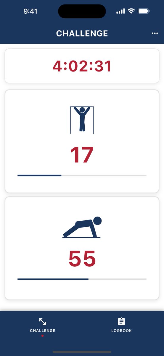 PBChallengeApp's tweet photo. @SecDef @SecKennedy @kristinawong @FBIDirectorKash  Your Pete &amp; Bobby Challenge inspired us to build a dedicated tracking app!  Free, no ads, no BS - just motivation to hit 50 pull-ups &amp; 100 push-ups  🇺🇸 💪

Check it out: https://t.co/Q48OtJY5WB
#PeteBobbyChallenge https://t.co/aIZ2GnW16T