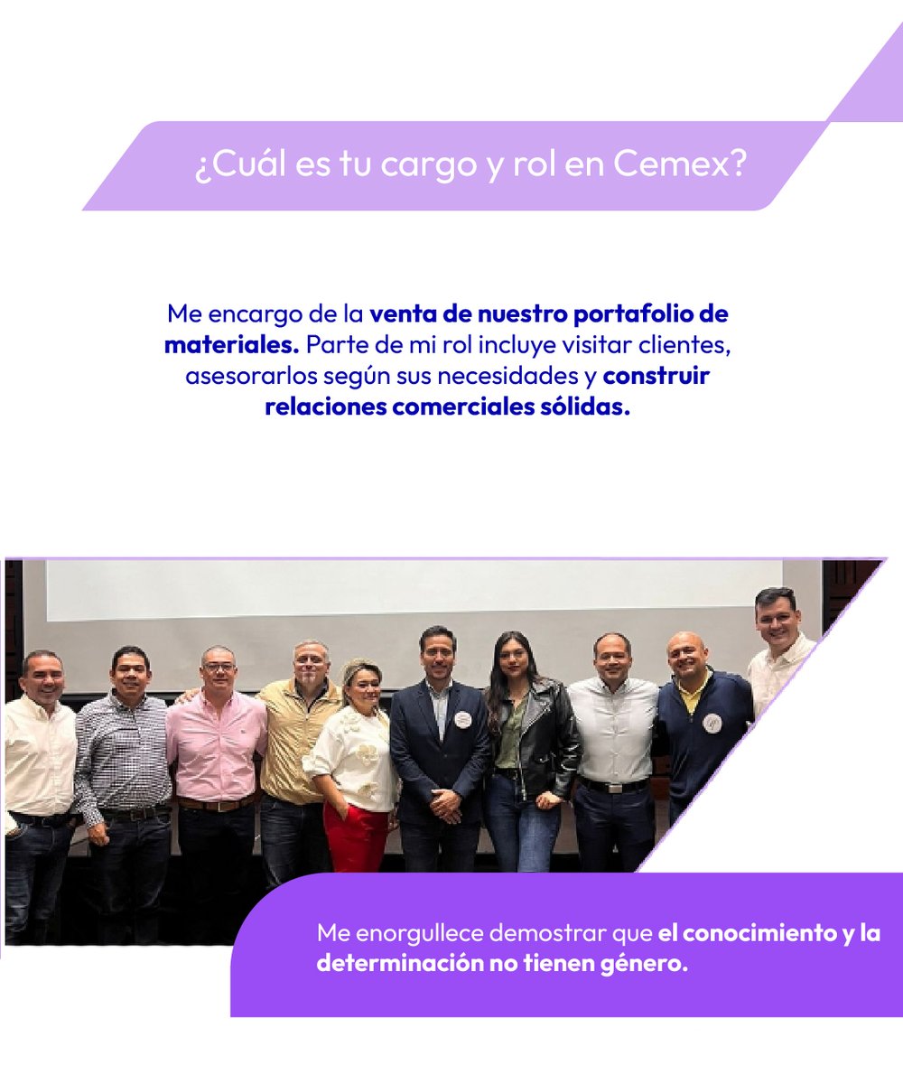 CEMEX_Colombia's tweet photo. En #MujeresCemex celebramos a quienes transforman la industria con su talento.
Conoce a Laura Nathaly Blanco, Asesora Comercial, y su visión sobre liderazgo, aprendizaje y orgullo de pertenecer a Cemex. 👷‍♀️💬
#LiderazgoFemenino #OrgulloCemex https://t.co/h4QLIAhOE6