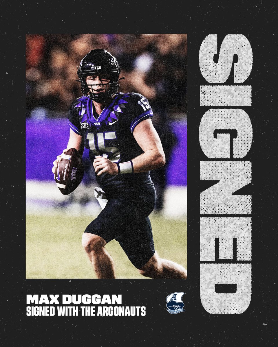 The Toronto Argonauts have signed former Heisman Trophy runner-up QB Max Duggan.

🗞️: bit.ly/4lH30hv

#CFL