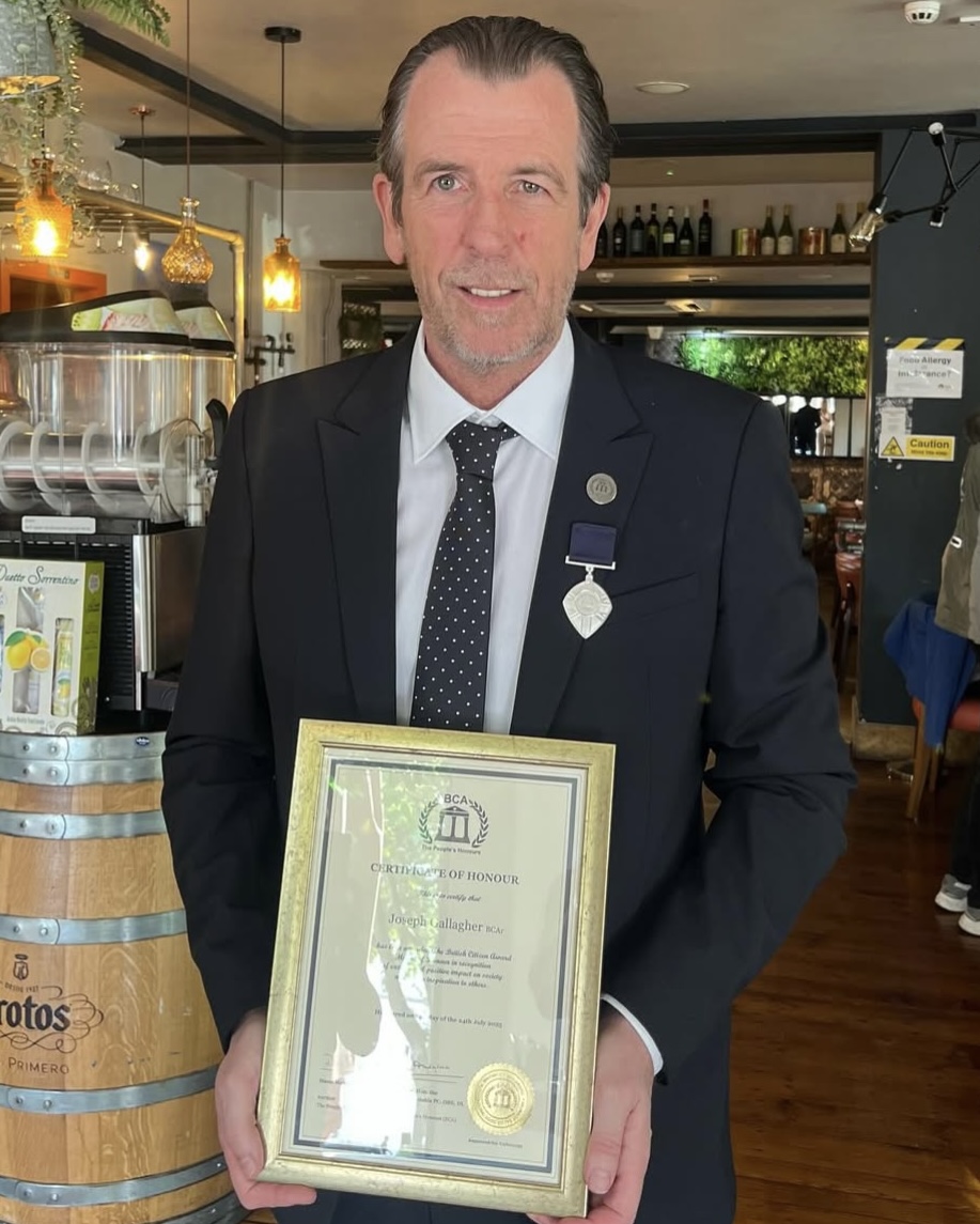 Congratulations to boxing trainer Joe Gallagher, who received his British Citizenship Award today for his work in boxing and the community👏