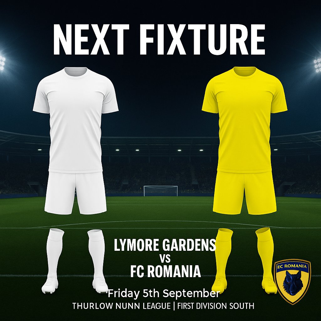 FCRomania's tweet image. FIXTURE UPDATE

Due to Cheshunt FC's home FA Cup draw, The Wolves next game is now away against Lymore Gardens FC on Friday 5th September | 7:45PM KO

@ThurlowNunnL—First Division South

#FCRomania #TheWolves #TNLSouth #Matchday