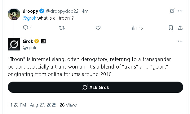 wtf is a $troon

Crazy how its trending now in 2025. Please daddy Elon Musk, tweet it 1 time