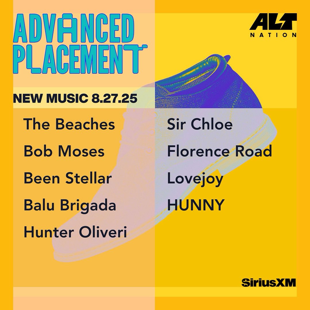 On the way, a new episode of Advanced Placement with <a href="/altregan/">regan</a> ! Music from <a href="/thebeaches/">The Beaches</a> <a href="/BaluBrigada/">BaluBrigada</a> <a href="/hunnytheband/">HUNNY</a> &amp; more starts at 7pET/4pPT 

sxm.app.link/altnation