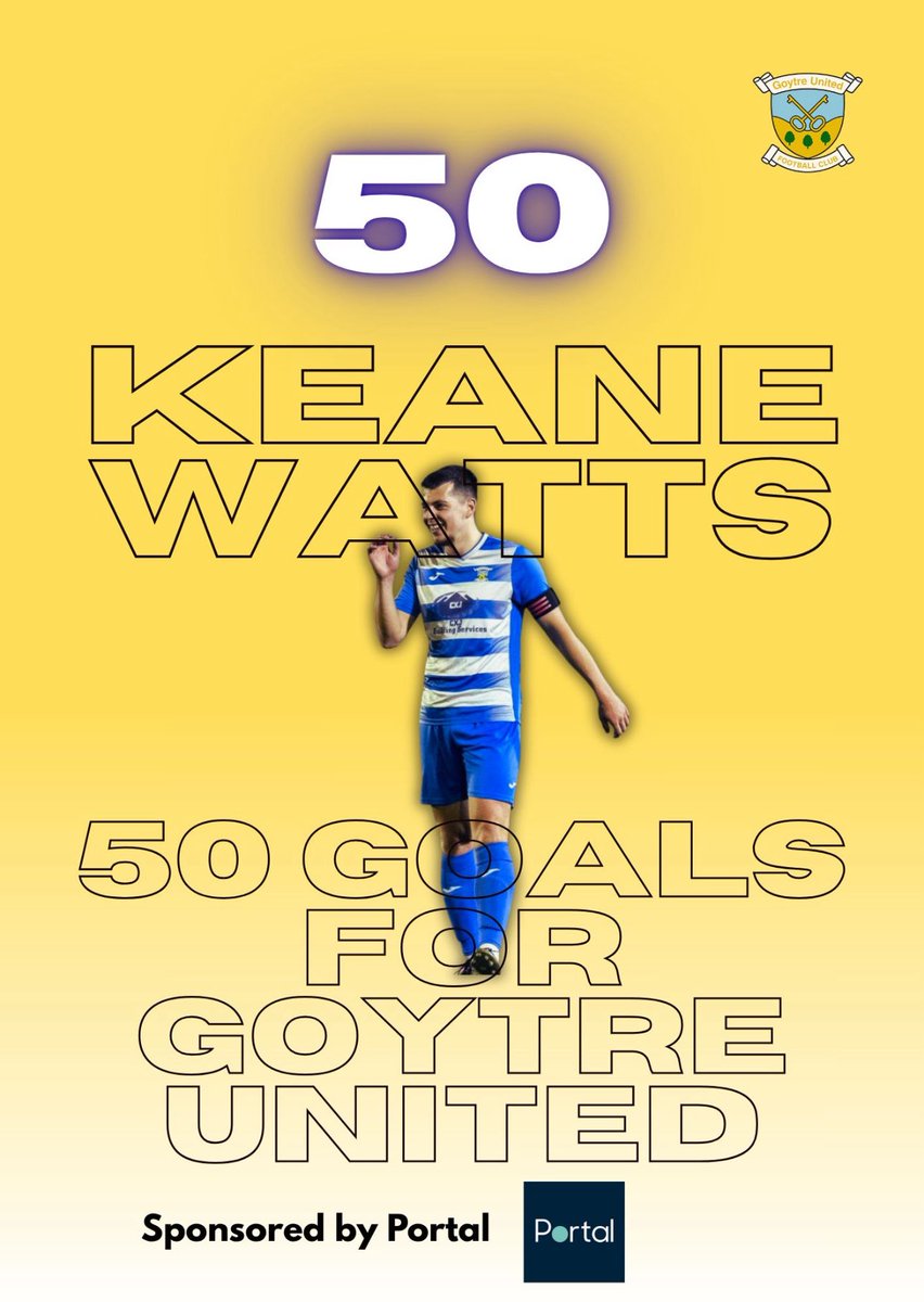 We’ve triple checked the count and can confirm, on the back of tonight’s 2-1 win against Pure Swansea FC. 

Keane Watts has bagged his 50th Goal for the club⚽️

Congratulations <a href="/KeaneWatts9/">Keane</a>! Here’s to many more👀

#UppaGoyt!