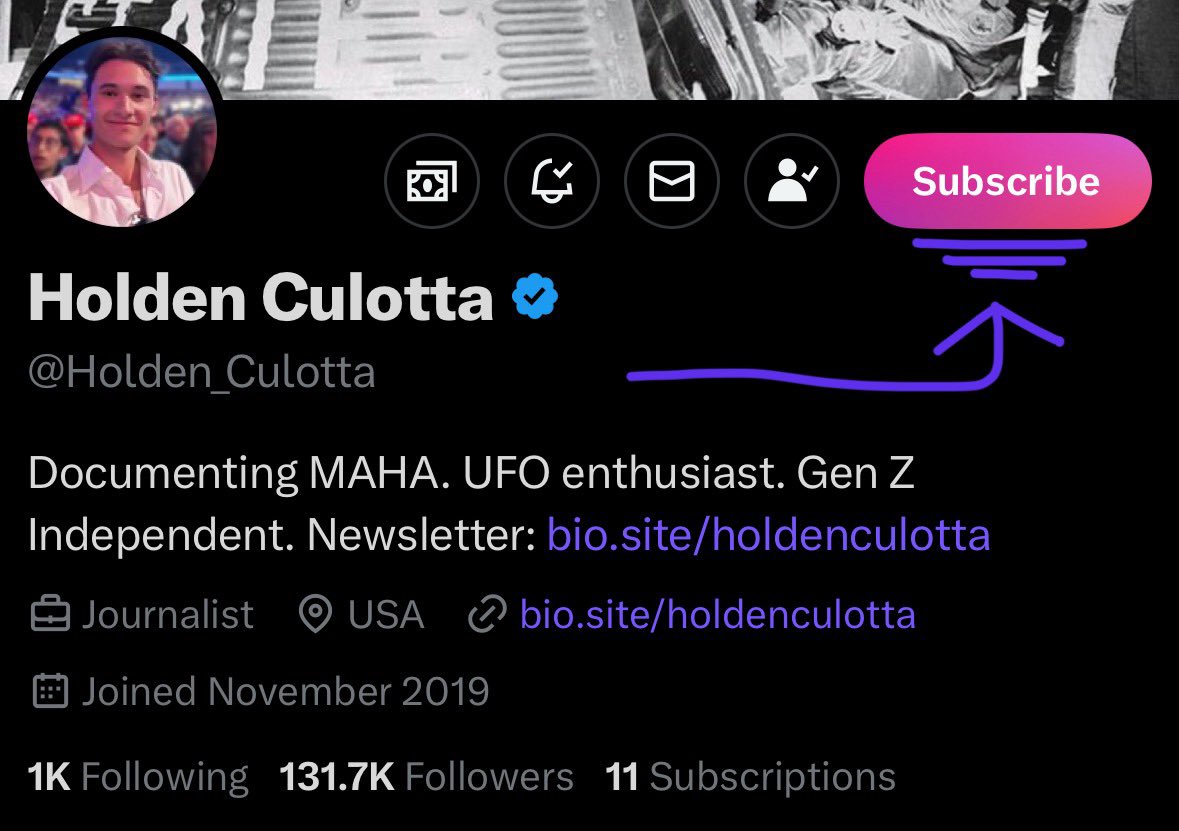 Thanks for making it to the end.

I post all kinds of threads from MAHA and health freedom to UFOs and ancient civilizations.

Follow me <a href="/Holden_Culotta/">Holden Culotta</a> and Subscribe for just $3/month to support my work!