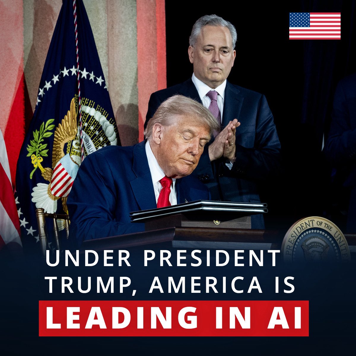 Department of State (@statedept) on Twitter photo .<a href="/POTUS/">President Donald J. Trump</a> launched America's AI Action Plan to lead in AI diplomacy and cement U.S. dominance in artificial intelligence.Â
AI is here now, and the USA will lead a new spirit of innovation. More on America's action plan for AI:
ai.gov/action-plan .<a href="/POTUS/">President Donald J. Trump</a> launched America's AI Action Plan to lead in AI diplomacy and cement U.S. dominance in artificial intelligence.Â
AI is here now, and the USA will lead a new spirit of innovation. More on America's action plan for AI:
ai.gov/action-plan