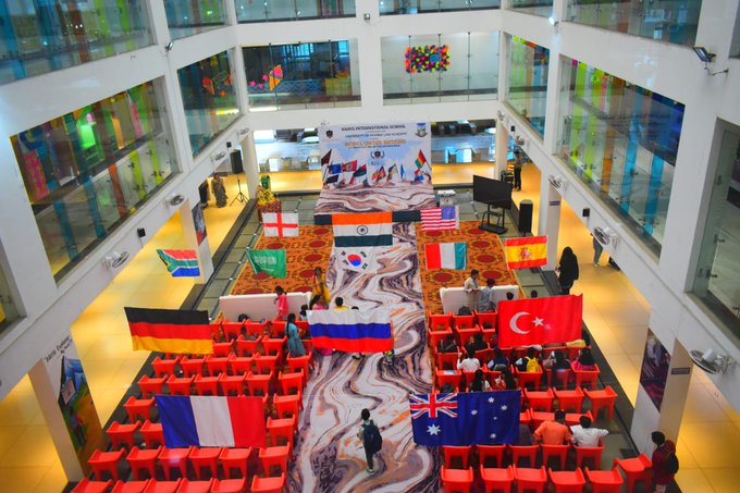 Panoramic view of Rahul International School campus