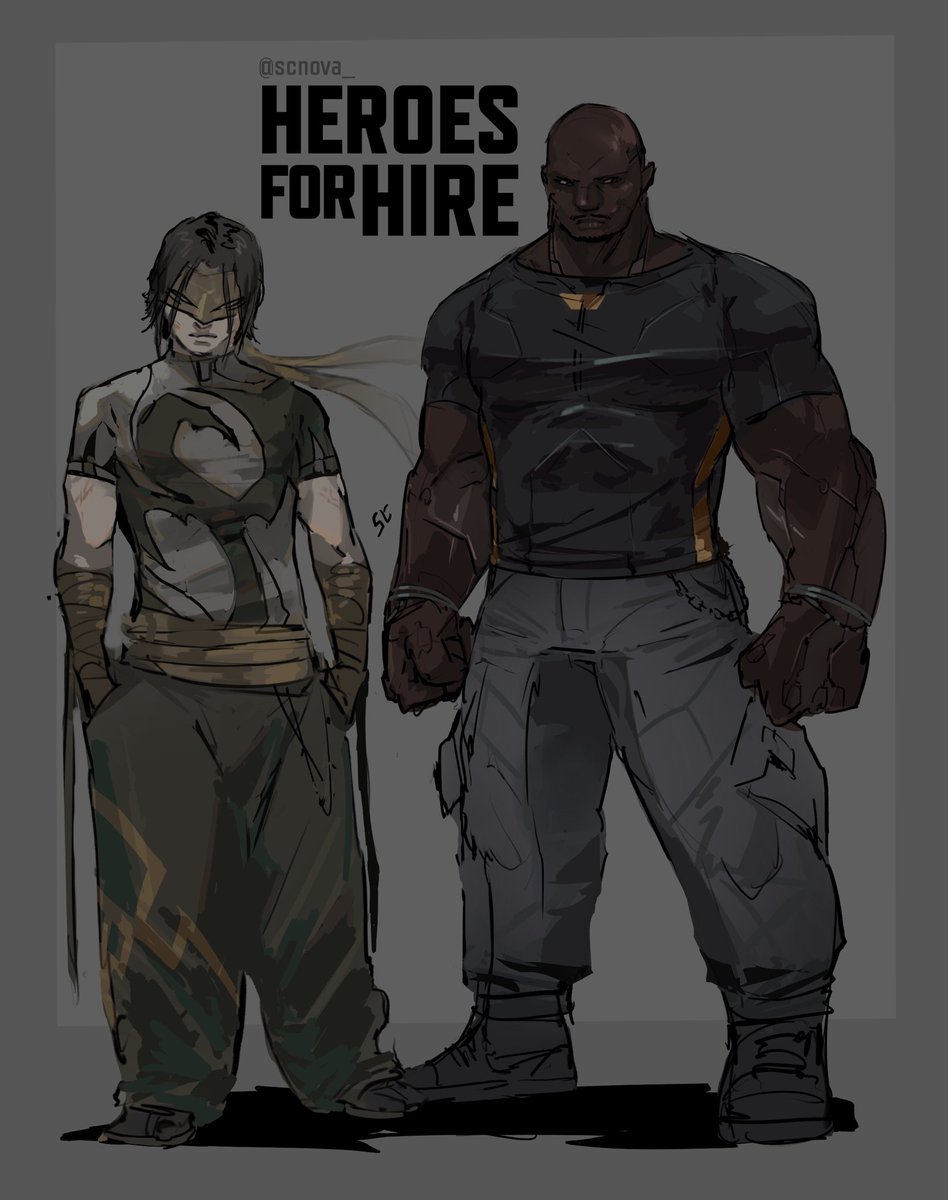 scnova_'s tweet photo. HEROES FOR HIRE
-
-
-
#ironfist #lukecage #linlei #marvelrivals #heroesforhire #defenders #marvel #avengers #characterdesign #mcu #marvelau https://t.co/RHw94cP0yS