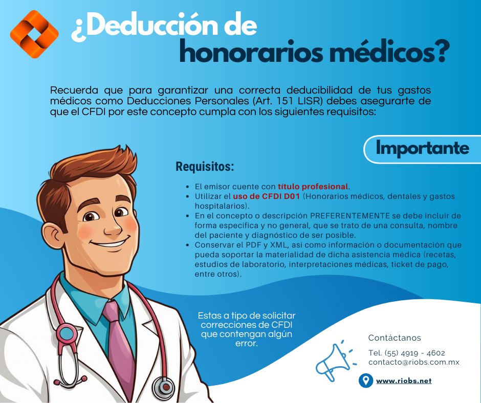 RioBSolutions's tweet image. #deduccionesfiscales #deduccionespersonales #GastosMédicos #saldoafavor #declaraciónanual #impuestosanuales #personasfisicas #GastosHospitalarios #honorariosmedicos