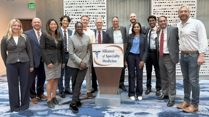 ENTAdvocacy's tweet image. Last month, 11 Academy members joined physicians from across the country at the annual @SpecialtyDocs fly-in! These physician advocates met with members of Congress to amplify the voice of otolaryngology on Capitol Hill. Read the @AAOHNS recap:  bulletin.entnet.org/health-policy-…