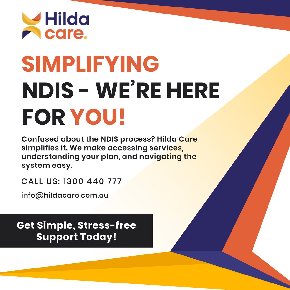 HildaCareNDIS's tweet image. Simplifying NDIS for YOU! 💜 Hilda Care helps you access services, understand your plan &amp;amp; navigate the system stress-free. ✅
📞 1300 440 777 | 📧 info@hildacare.com.au
#NDIS #SupportMadeSimple #HildaCare #NDISMadeEasy