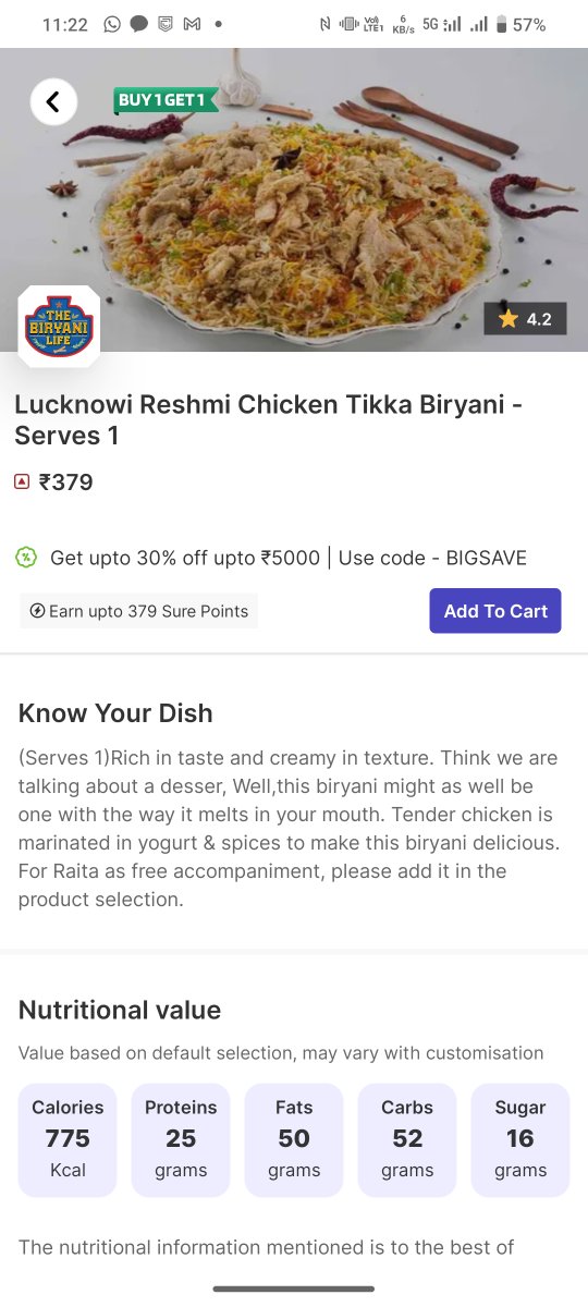 glitchatom's tweet photo. @EatSureOfficial I ordered Biryani under Buy 1 Get 1. Paid ₹234 after coupon but got only 1 biryani. Support says no BOGO applied 

This is false advertising – coupon was useless &amp; I ended up overpaying.
 Order ID: CRN #215521176
Fix this &amp; issue a full refund. https://t.co/QuBz0dODse