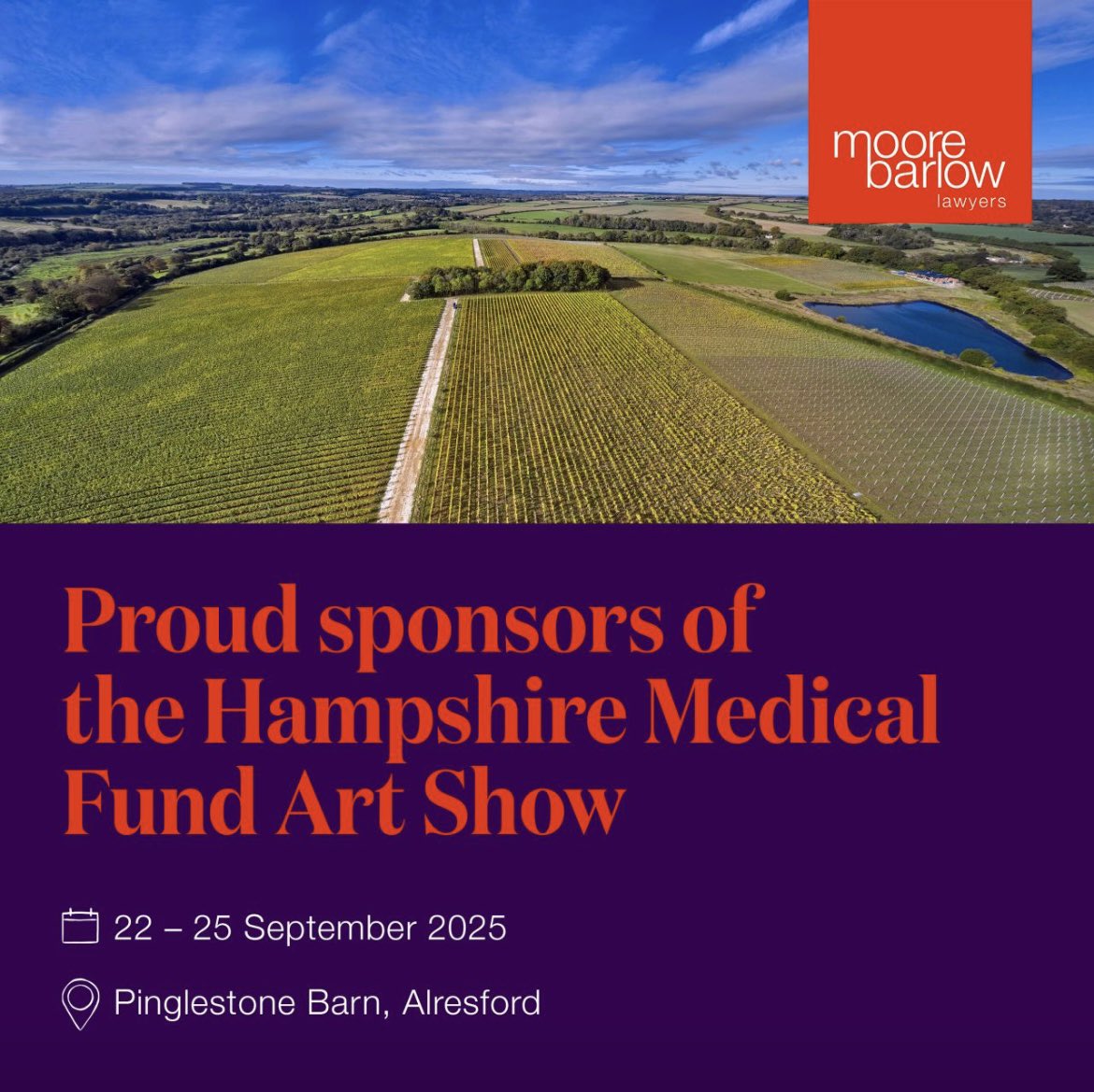Moore Barlow Injury (@mbinjury) on Twitter photo We’re proud to be one of the sponsors at the 2025 Hampshire Medical Fund Art Show!
The Fund has been buying cutting-edge medical equipment for Basingstoke, Winchester and Andover hospitals
Find out more about the Hampshire Medical Fund charity here: hampshiremedicalfund.org/events/ We’re proud to be one of the sponsors at the 2025 Hampshire Medical Fund Art Show!
The Fund has been buying cutting-edge medical equipment for Basingstoke, Winchester and Andover hospitals
Find out more about the Hampshire Medical Fund charity here: hampshiremedicalfund.org/events/
