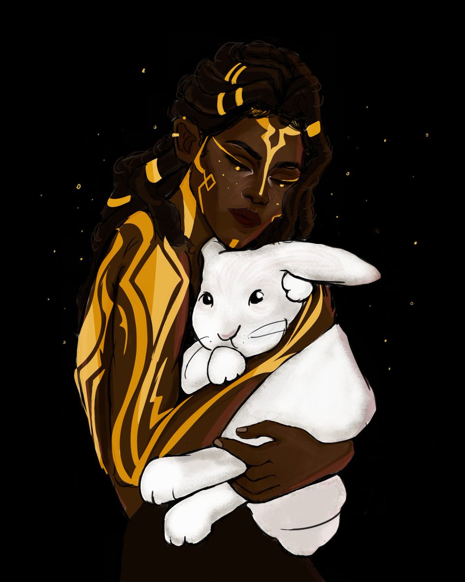 mel + chione from <a href="/staroverlordao3/">staroverDORK</a> the line is covered in jellyfish and my piece for #melweek2025 day 7 &lt;3