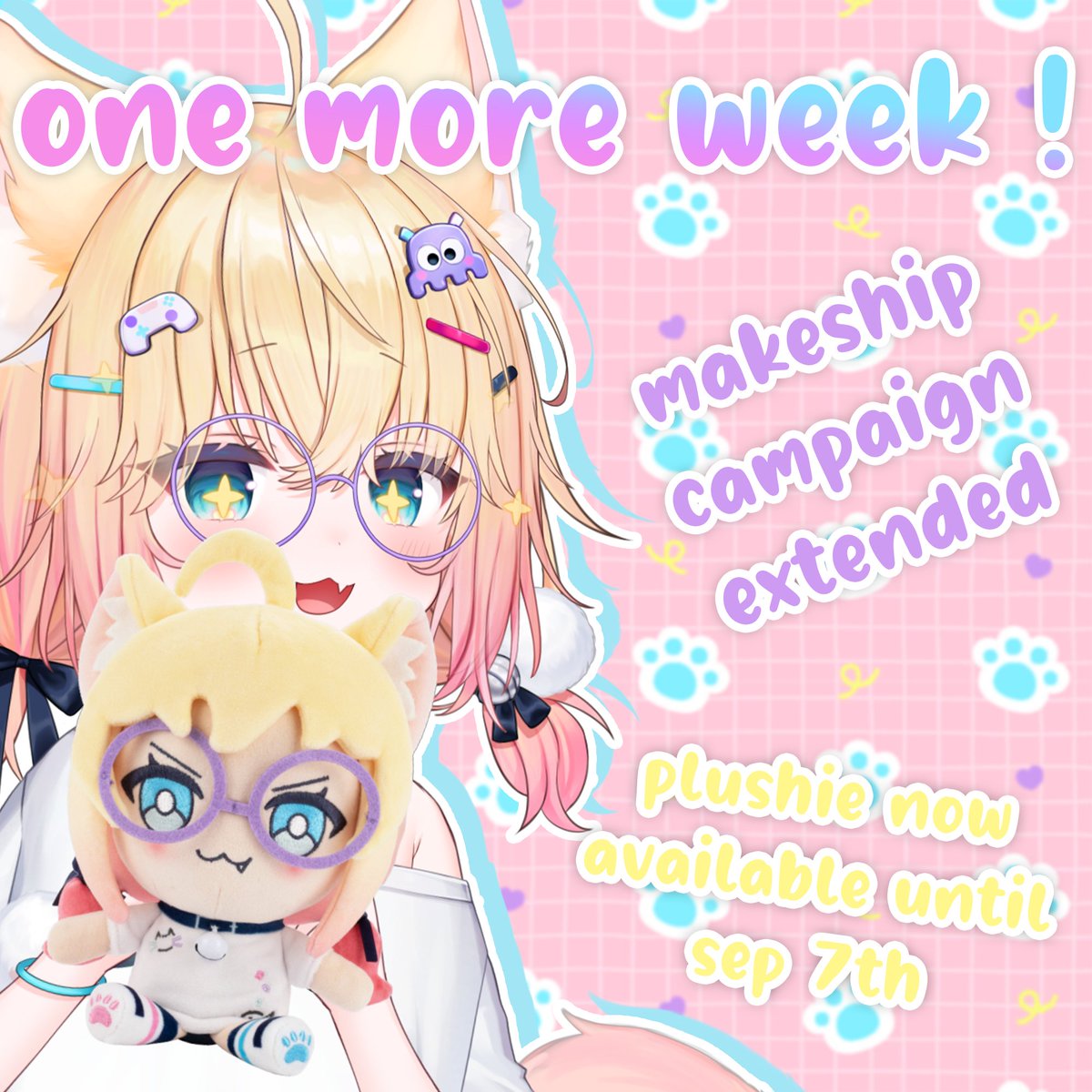 ATTENTION MINYANS ! makeship has given us an ENTIRE WEEK extension on the miniko plushie campaign ! ! ! 

if you want one now is the time to grab it ! it will only be available until September 7th ! MAO MAO !

PLS LET ME BITE U IRL