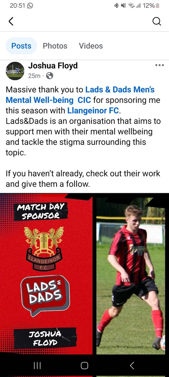 Massive thanks to <a href="/LadsDads1/">Lads&Dads</a> for sponsoring <a href="/Floydy__/">Josh</a> this season. Let's break the stigma surrounding men and their mental health 

ladsanddads.org
facebook.com/ladsdadsCIC