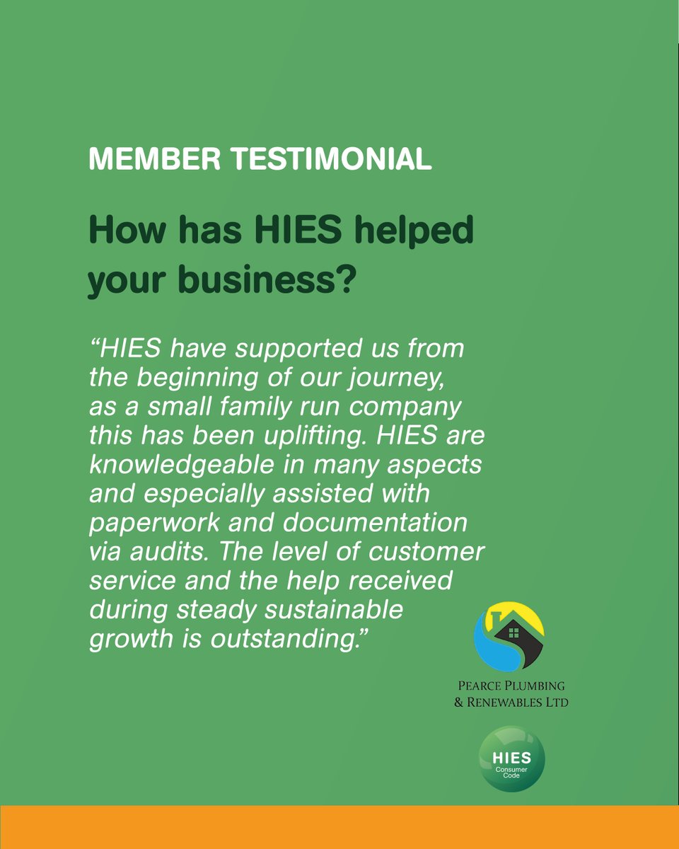 HIES_Scheme's tweet image. This is why we do what we do… ✨

A fantastic review from our HIES member, Pearce Plumbing &amp;amp; Renewables, highlighting how we’ve supported their journey from day one ✅

Want to find out more about becoming a HIES member? Click the link here: hiesscheme.org.uk/solar-installe…