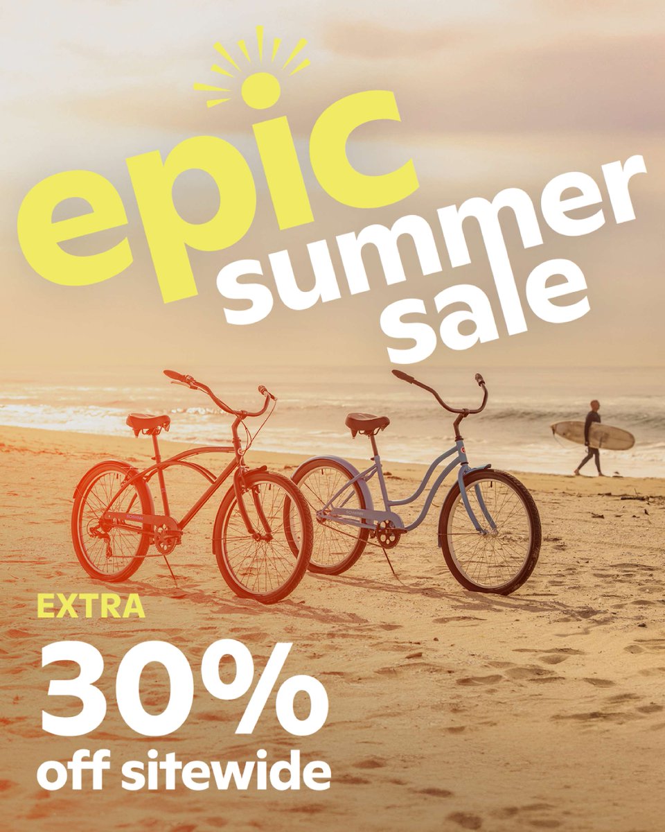 🔥 Epic Summer Sale: Ride away with epic savings, sale bikes too! EXTRA 30% off applied automatically at checkout, now through 9/1
Save at ow.ly/KCXV50WLCsU
#BikeSale #SummerSavings #CyclingDeals #ShopAndSave #SchwinnBikes
*The Hurricane is excluded from this promotion.