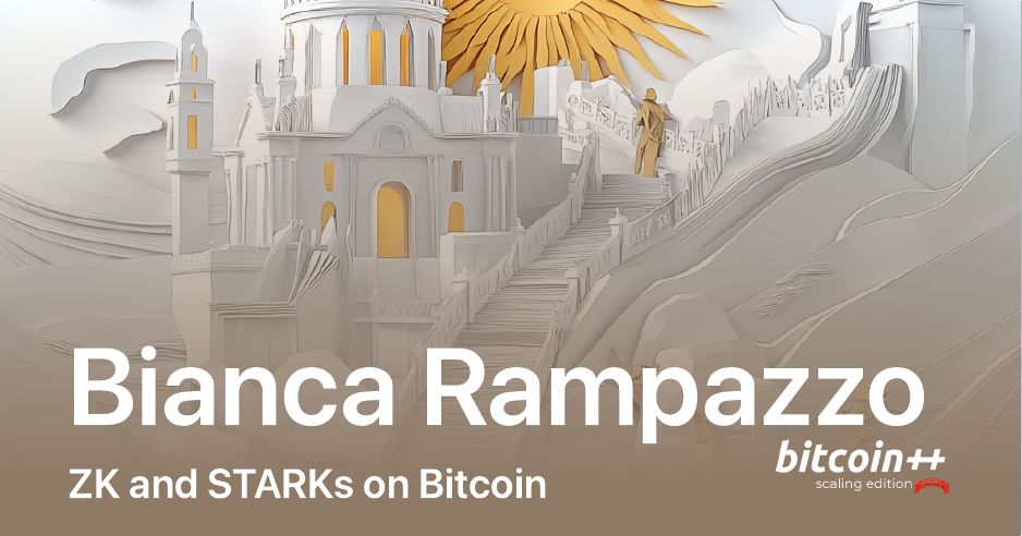 Excited to announce Bianca Rampazzo of <a href="/bitpolito/">BitPolito</a> will be speaking on ZK and SNARKS on Bitcoin at <a href="/btcplusplus/">bitcoin++</a> in Istanbul this September 3-5. Join us for all things scaling bitcoin in one of the most magical cities in the world 🌉