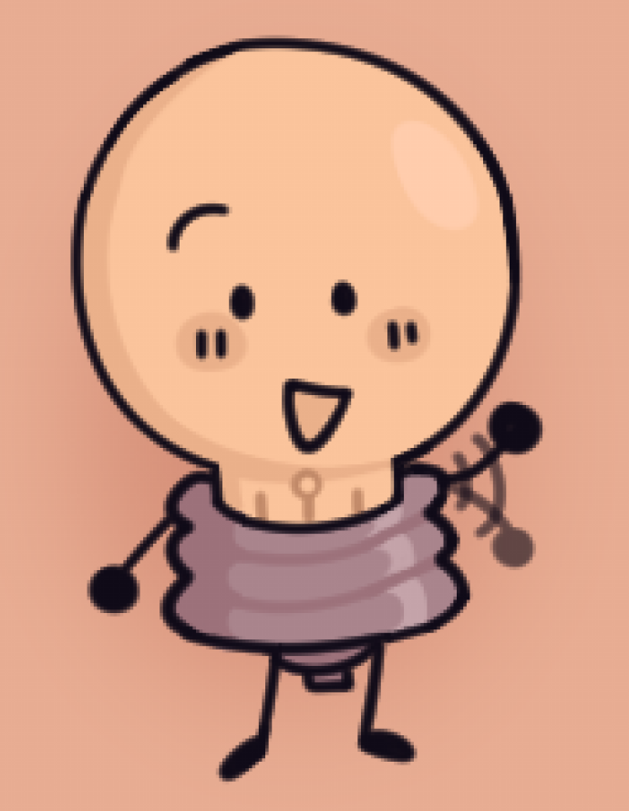 (day 104) omg shes waving. hiiii lightbulb hii