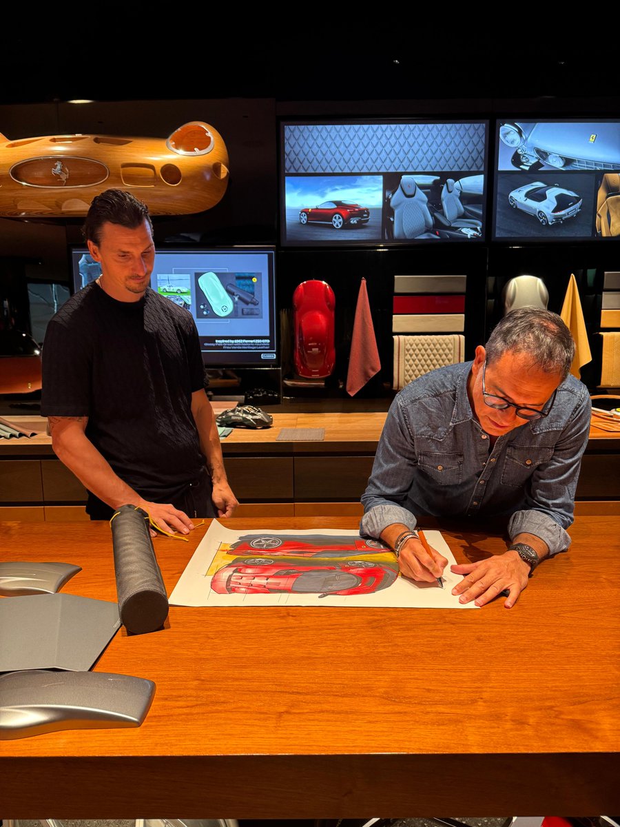 Ibra_official's tweet image. Working on my new @Ferrari birthday gift, Flavio Manzoni