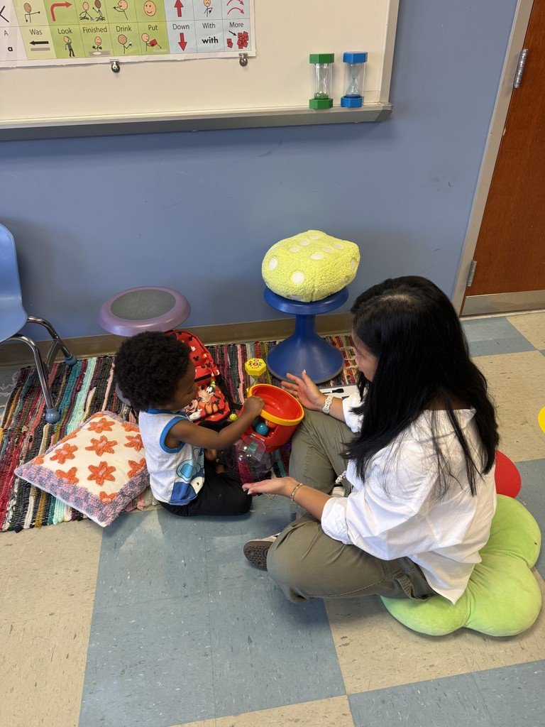 On Day 3, Mrs. Thompson was eager to welcome our student back to school.