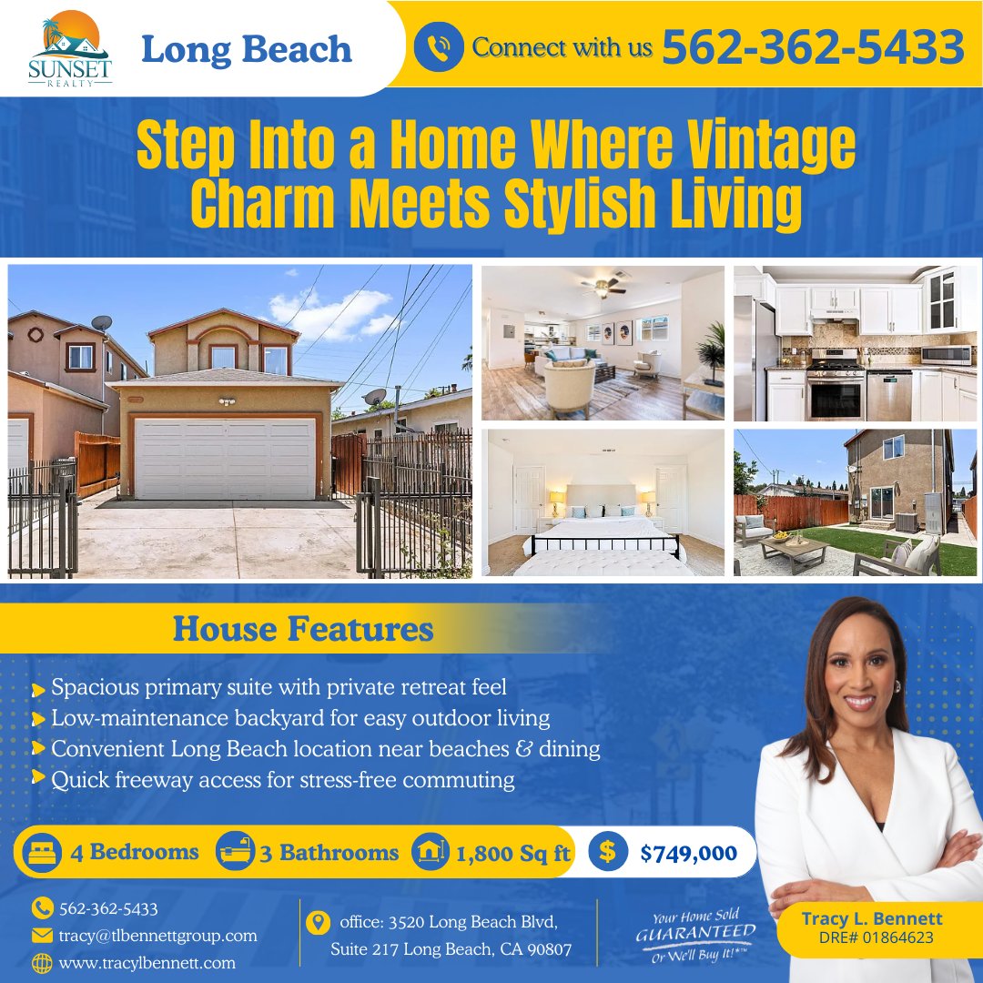 tlbennettgroup's tweet image. Stop scrolling — this Long Beach beauty won’t wait for you!
From morning coffee in your private retreat to easy weekends by the beach, this home has it all. The only thing missing? You.
.
.
.
.
#DontMissOut #LongBeachLiving #HotListing #DreamHomeVibes #TracyLBenett