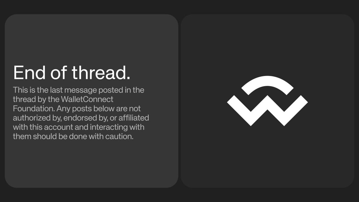 WalletConnect's tweet photo. https://t.co/MbSIIG1vkU