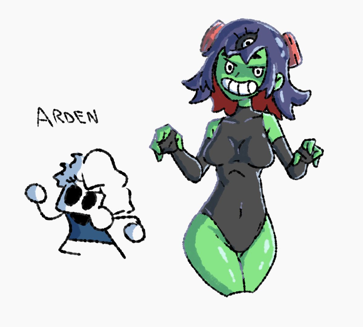 personagem aleatória ao lado do assombroso, gostei de fazer