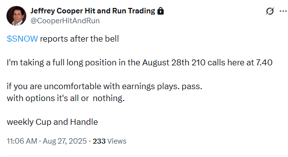 Maliboooooom

worth the price of admission
it $SNOW in Malibu today