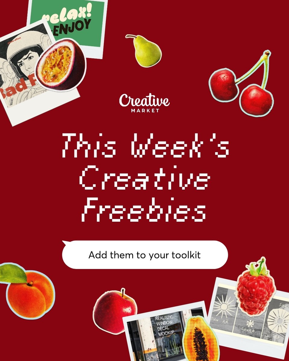CreativeMarket's tweet image. ☀️ Summer might be winding down, but the freebies aren’t! Download this week’s 4 #FreeDesignAssets before August wraps up—or go all in with a Creative Market membership to unlock the full bundle worth up to $1000!

Get your goods! ➡️ crt.mk/3JEfedr