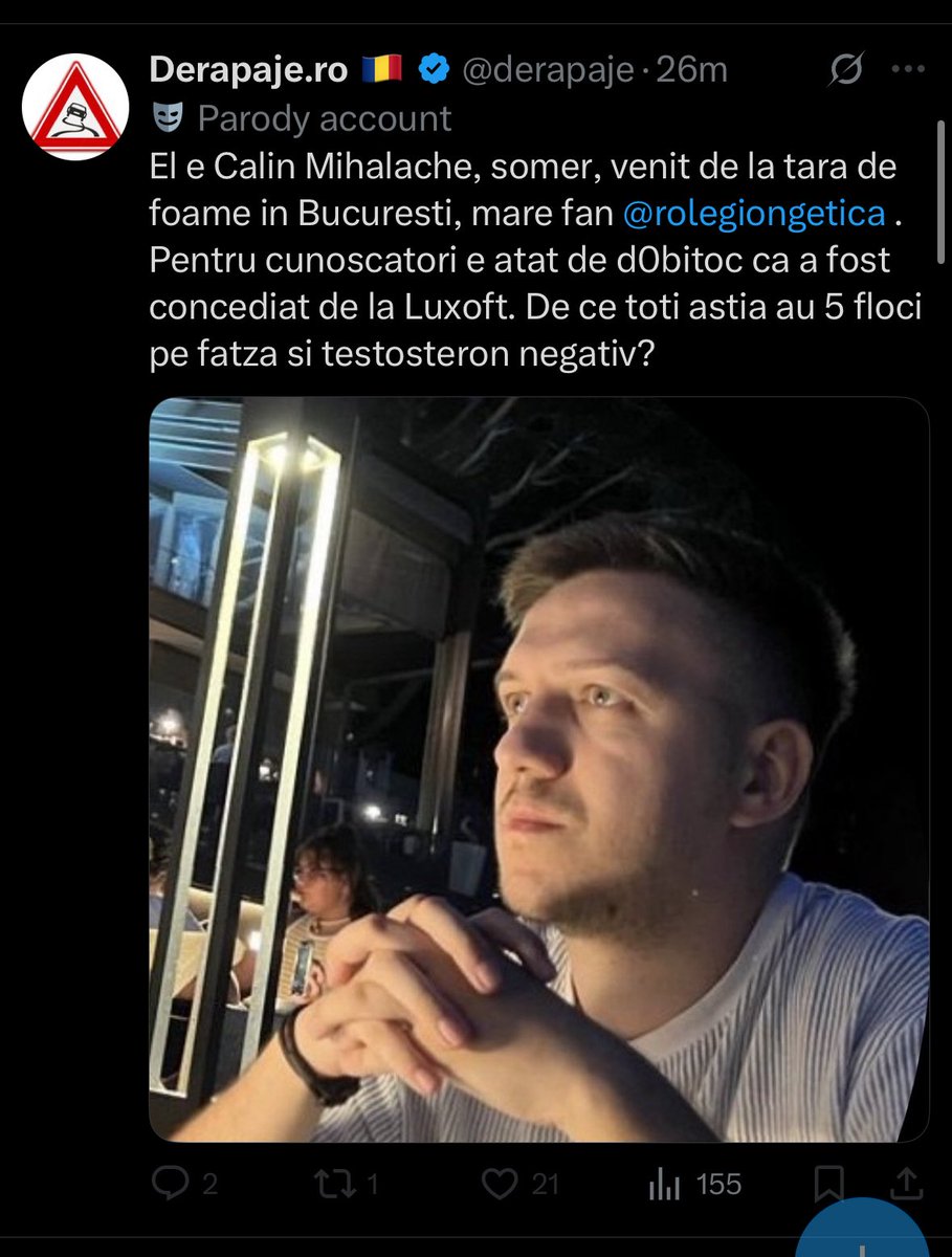 CalinGMihalache's tweet image. Una dintre scursurile societății, @derapaje , îmi postează imaginea crezând că îmi face public shaming. 

Ăsta e trompeta lu’ @Dan_Tanasa , o altă nevertebrată jegoasă a acestei specii.

Pe numele său real Sebastian Dracopol -&amp;gt; linkedin.com/in/sebastian-d… , având evidente probleme…