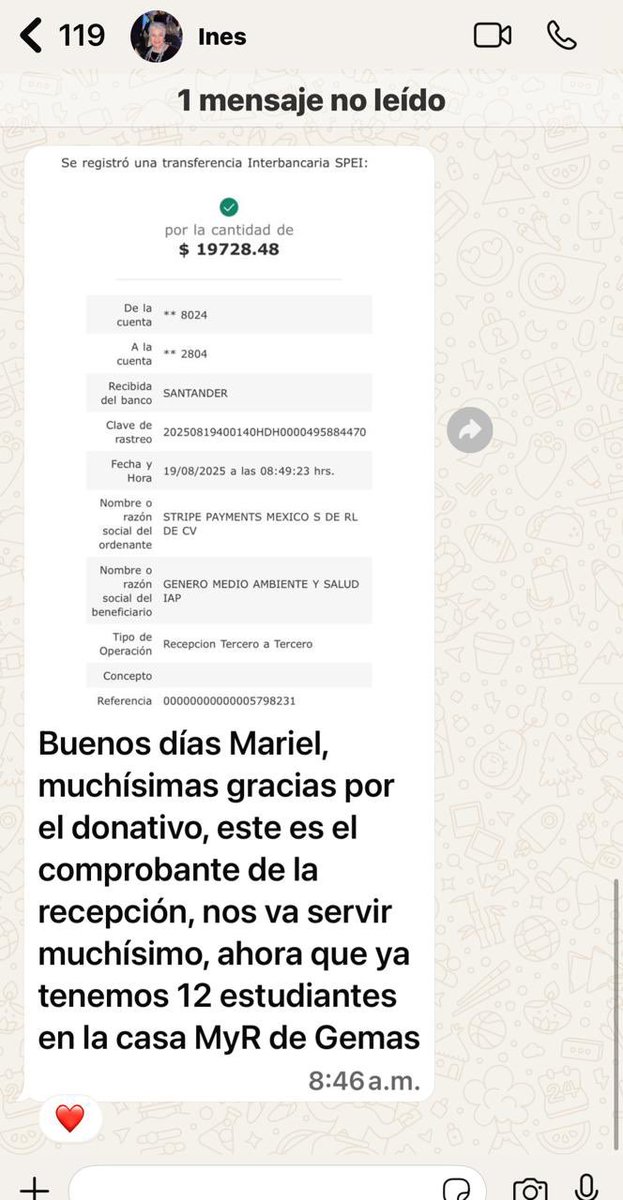 Karla Estrella (@karlamaestrella) on Twitter photo En aras de la transparencia y del agradecimiento, me informan que la colecta que hicieron <a href="/marielmontes1/">Mariel Montes</a> y <a href="/caritburna/">@caritoburgos</a> para pagar la multa que me fue impuesta injustamente se donó a la Casa MyR de Gemas IAP.
Gemas es una asociación en Hermosillo, Sonora, que apoya a estudiantes En aras de la transparencia y del agradecimiento, me informan que la colecta que hicieron <a href="/marielmontes1/">Mariel Montes</a> y <a href="/caritburna/">@caritoburgos</a> para pagar la multa que me fue impuesta injustamente se donó a la Casa MyR de Gemas IAP.
Gemas es una asociación en Hermosillo, Sonora, que apoya a estudiantes