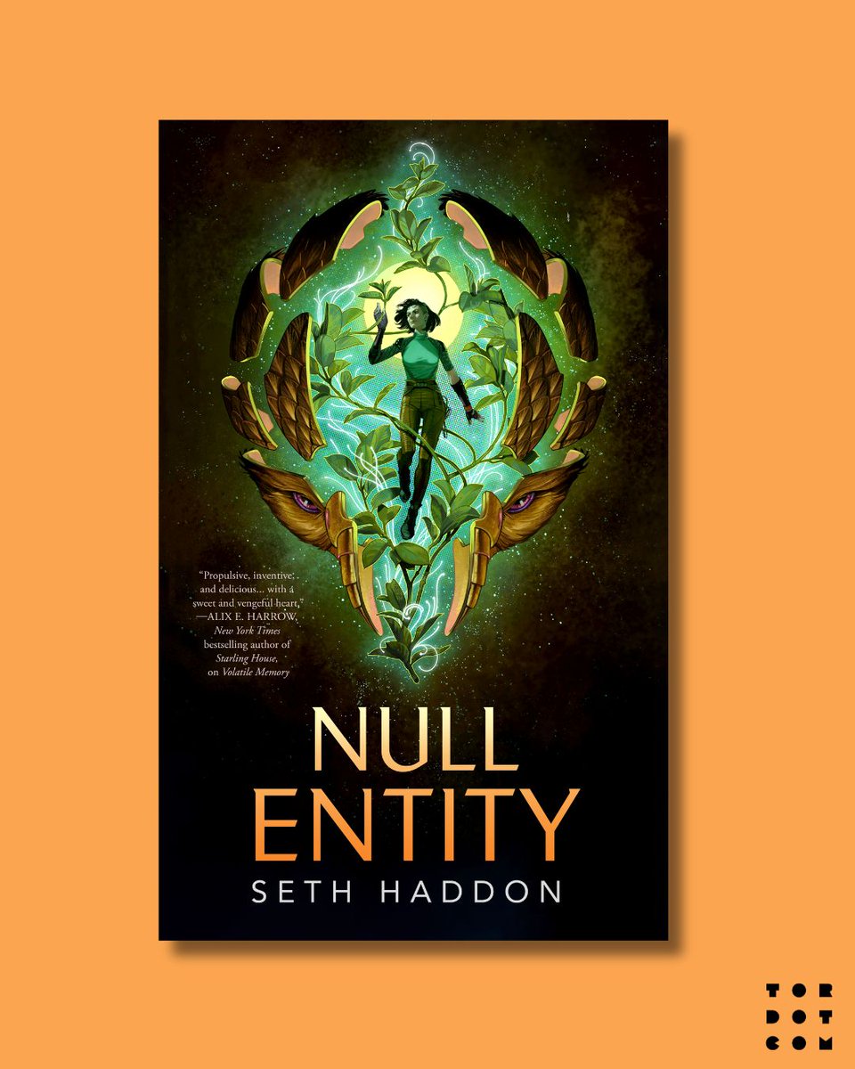 Tordotcom Publishing (@tordotcompub) on Twitter photo We're thrilled to share the cover of Null Entity by <a href="/sethhaddon/">Seth Haddon</a>, the sequel to Volatile Memory! Coming 7.21.26.
Wylla and Sable are taking their revenge to the very corporation keeping the galaxy turning.
Art by <a href="/sleepcaptain/">Zoë van Dijk</a> 
Design by <a href="/CFoltzer/">Christine Foltzer The 7th</a> We're thrilled to share the cover of Null Entity by <a href="/sethhaddon/">Seth Haddon</a>, the sequel to Volatile Memory! Coming 7.21.26.
Wylla and Sable are taking their revenge to the very corporation keeping the galaxy turning.
Art by <a href="/sleepcaptain/">Zoë van Dijk</a> 
Design by <a href="/CFoltzer/">Christine Foltzer The 7th</a>