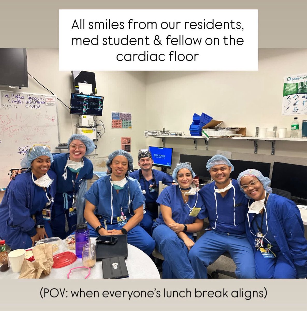It’s little moments like this... squeezing in lunch together between cases and patient care that show how special our ACCM family really is.