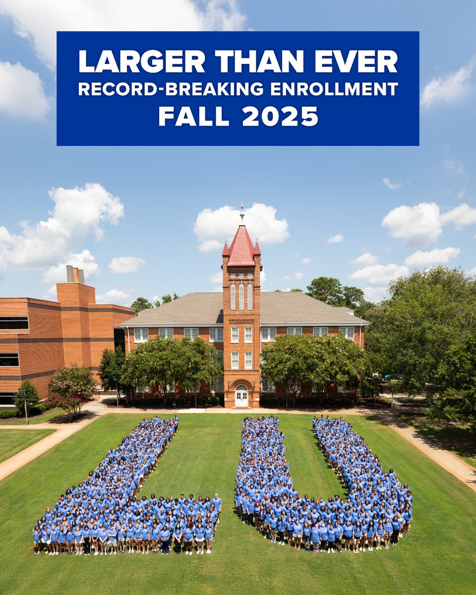 LanderUniv's tweet photo. Here We Grow Again! Lander University is once again shattering enrollment records, launching the 2025-26 academic year with the most students in the University’s 153-year history - including the largest-ever class of first-time freshmen. 

Read the full story here: https://t.co/0xAQEvq84D