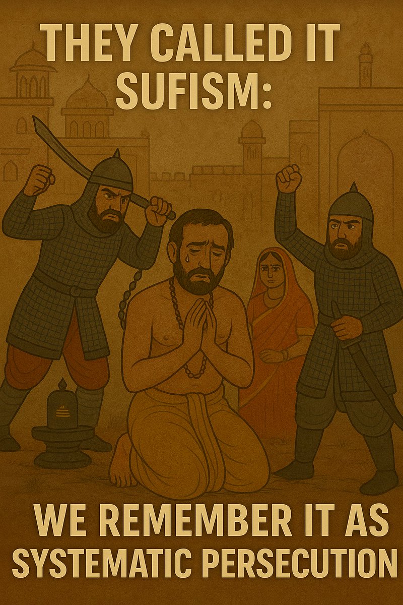 🧵Shah-i-Hamadan and the Forced Transformation of Kashmir

Read this till the end, for this is not just history; it is the story of how an entire civilization in Kashmir was shackled, humiliated, and slowly suffocated. A story buried under lies of "Sufi peace," a story every