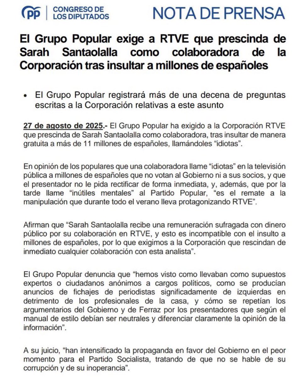 Lo que les molesta no es solo que hablemos y lo hagamos con orgullo y fuerza. Lo que les molesta es que existamos. Esto es fascismo. Y frente al fascismo ni un paso atrás. Contigo <a href="/SarahPerezSanta/">Sarah Santaolalla. ♀</a> . Nos quieren mudas, nos tendrán más ruidosas que nunca. Y juntas 🤎